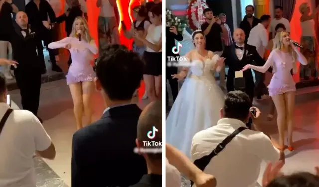 Dünyaca ünlü şarkıcı bir düğünde sahne aldı