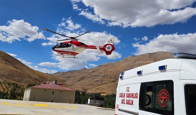 60 yaşındaki kalp hastası helikopter ambulansla Van’a sevk edildi