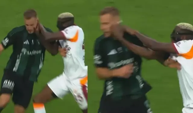 Victor Osimhen'in pozisyonu maçın önüne geçti! Kırmızı kart verilir miydi? Sosyal medya ikiye bölündü