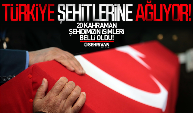 Düşen kargo uçağında şehit olan 20 askerin isimleri belli oldu!