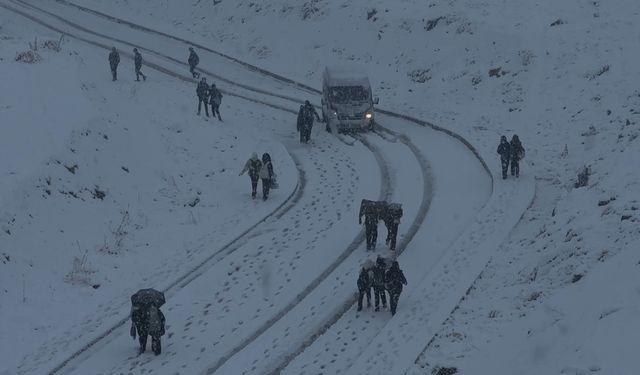 Yüksekova yoğun kara teslim oldu