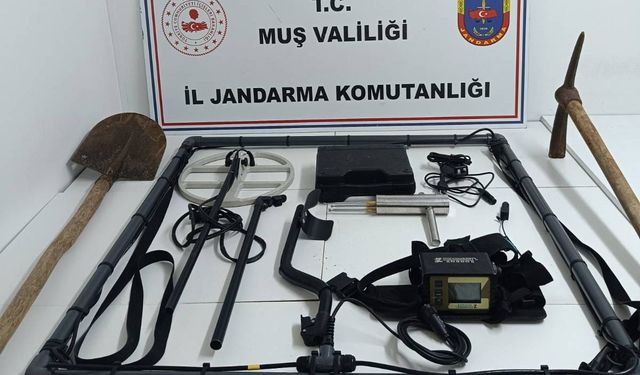 Muş’ta kaçak kazı operasyonu: 4 kişi gözaltına alındı