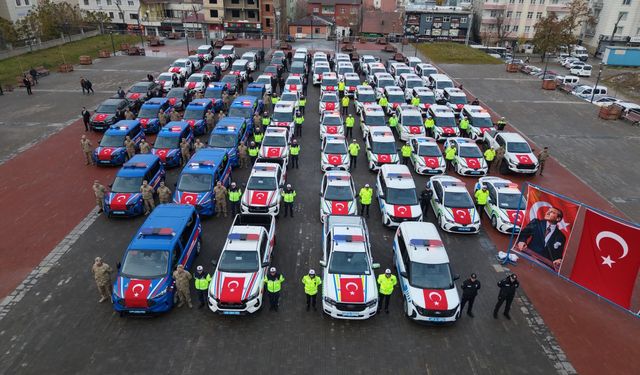 Muş’un güvenlik filosu güçlendi: 78 yeni araç hizmete girdi