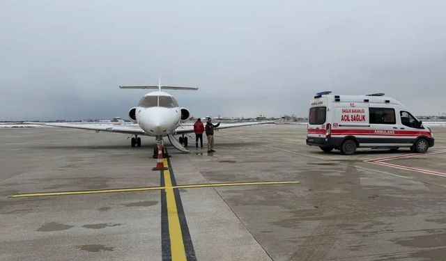 Van’da tedavi gören yenidoğan bebek Konya’ya sevk edildi!