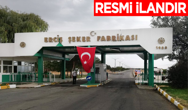 VAN ERCİŞ ŞEKER FABRİKASI MÜDÜRLÜĞÜ DANA BÜTÜN GÖVDE (KARKAS) ALIMI YAPACAK