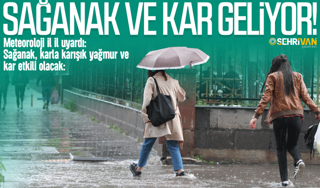 Meteorolojiden 25 il için sarı kodlu uyarı: Kar, sağanak yağış ve çöl tozu geliyor!