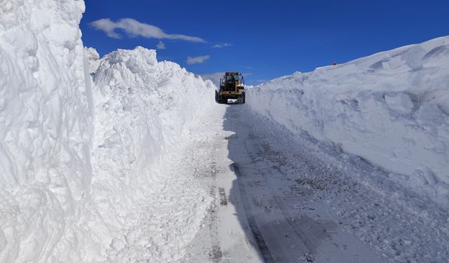 Van, Nisan ayında 5 metrelik kar ile mücadele ediyor!