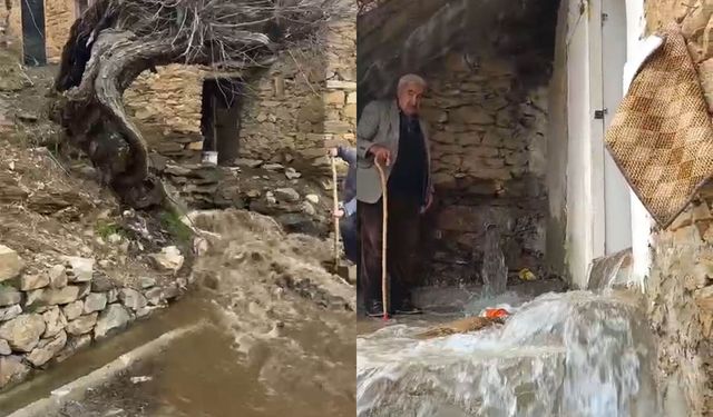 Bahçesaray’da dağlarda kar, mahallede sel