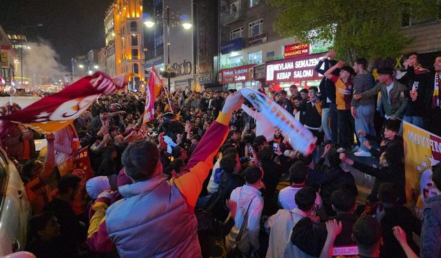 Van'da Galatasaray'ın şampiyonluğu coşkuyla kutlandı
