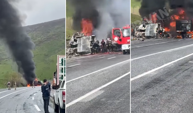 Van-Tatvan karayolunda tır ile kamyon çarpıştı: 2 kişi hayatını kaybetti!