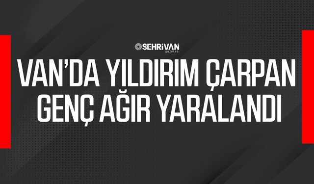 Van’da yıldırım çarpan genç ağır yaralandı