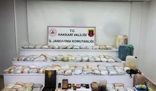 Hakkari’de kilolarca uyuşturucu madde ele geçirildi!
