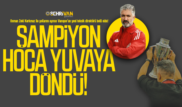 Vanspor yeni teknik direktörünü resmen duyurdu!