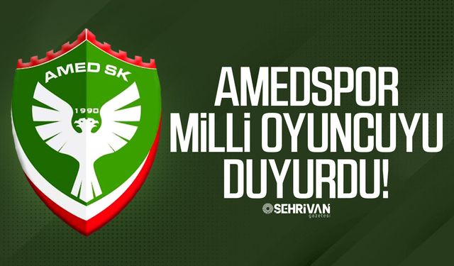Amedspor milli oyuncuyu duyurdu!