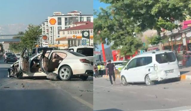 Van'da zincirleme kaza: 3 araç birbirine girdi