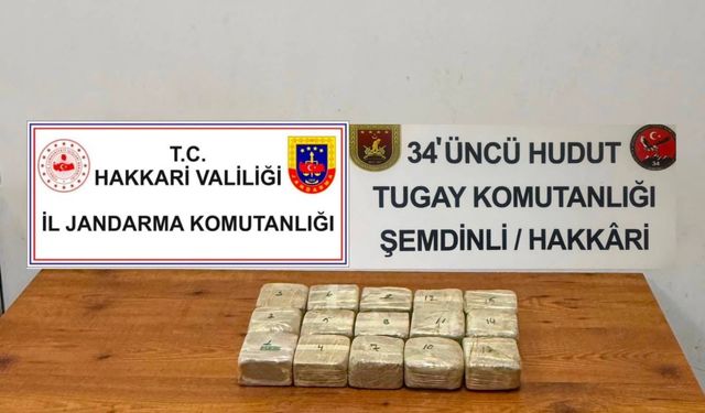 Hakkari’de bir çantada kilolarca eroin ele geçirildi!