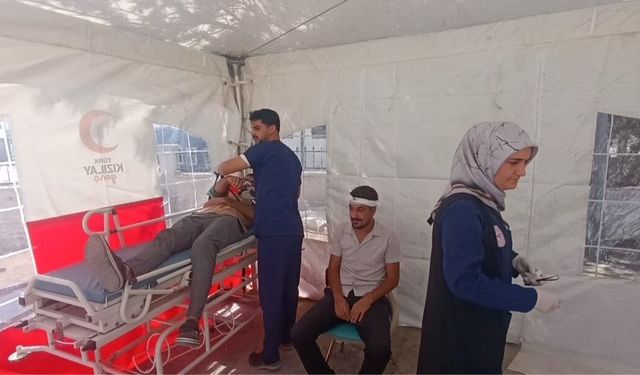 Van’da hastanede gerçeği aratmayan tatbikat!