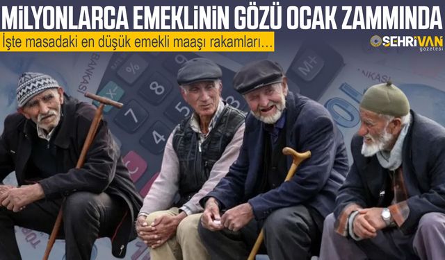 Milyonlarca emeklinin gözü Ocak zammında: İşte masadaki en düşük emekli maaşı rakamları…