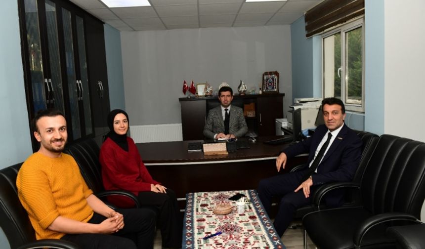 Başkan Şeylan'dan Halk Eğitim Müdürü Ercüment Bozdemir'e ziyaret!