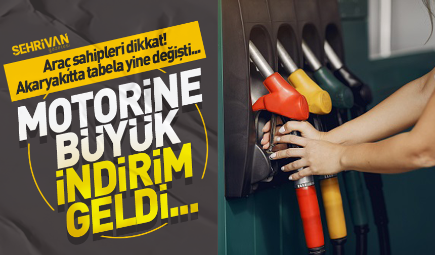 Motorine süper indirim geldi, tabela yeniden değişti: İşte güncel akaryakıt fiyatları…