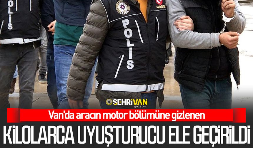 Van'da aracın motor bölümüne gizlenen kilolarca eroin ele geçirildi!