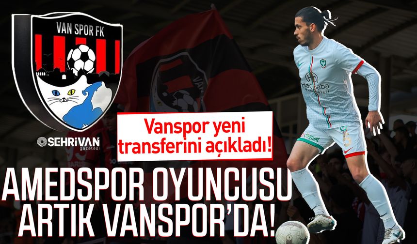 Vanspor yeni transferini açıkladı!  Amedspor oyuncusu artık Vanspor’da!