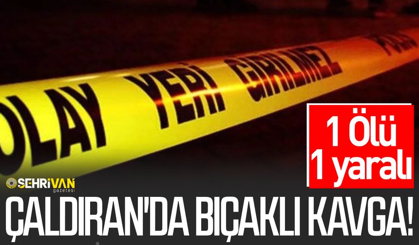 Son dakika! Çaldıran'da Bıçaklı Kavga : 1 Ölü 1 yaralı