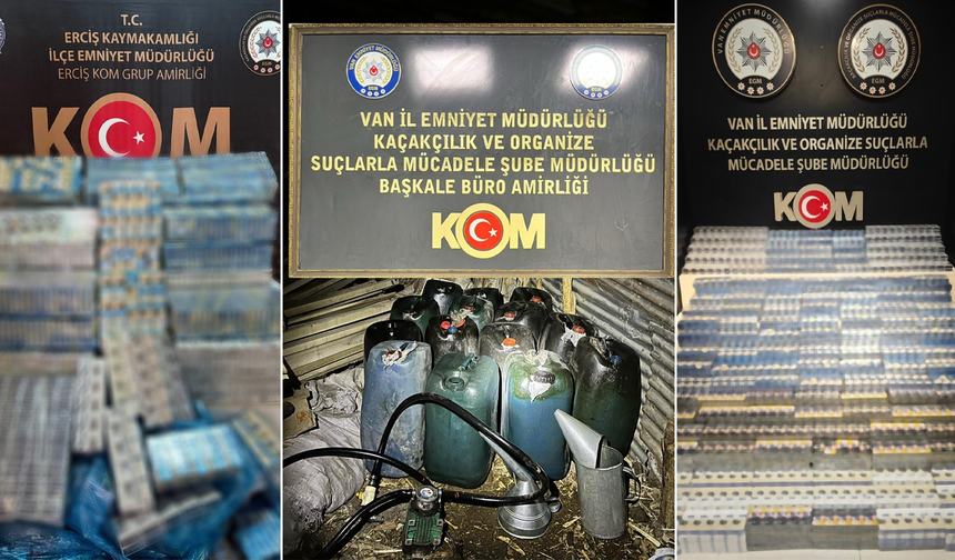 Van’da binlerce kaçak malzeme ele geçirildi, 36 kişi yakalandı!