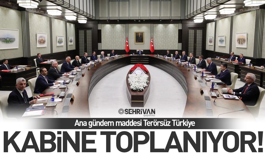 Son Dakika! Kabine toplanıyor: Ana gündem maddesi Terörsüz Türkiye