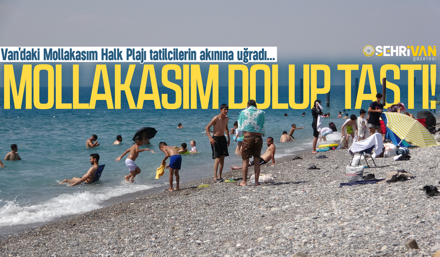 Van’ın en uğrak noktalarından biri: Masmavi suyu ve plajıyla tatilcilerin akınına uğradı!