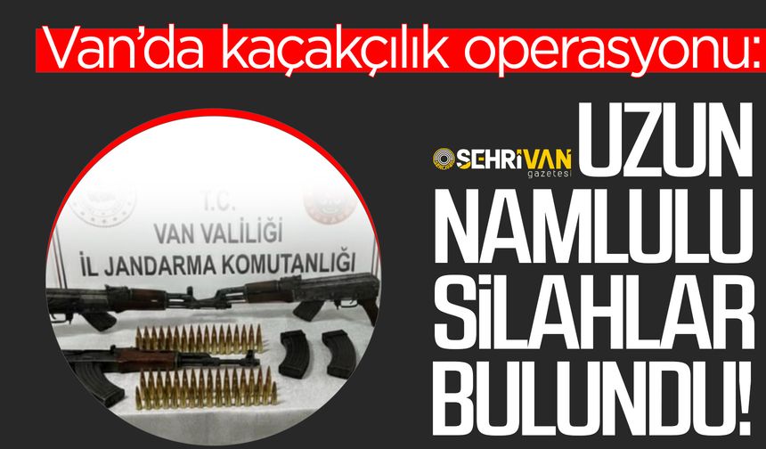 Van’da kaçakçılık operasyonu: Uzun namlulu silahlar bulundu!