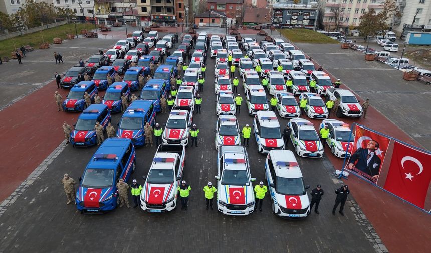 Muş’un güvenlik filosu güçlendi: 78 yeni araç hizmete girdi