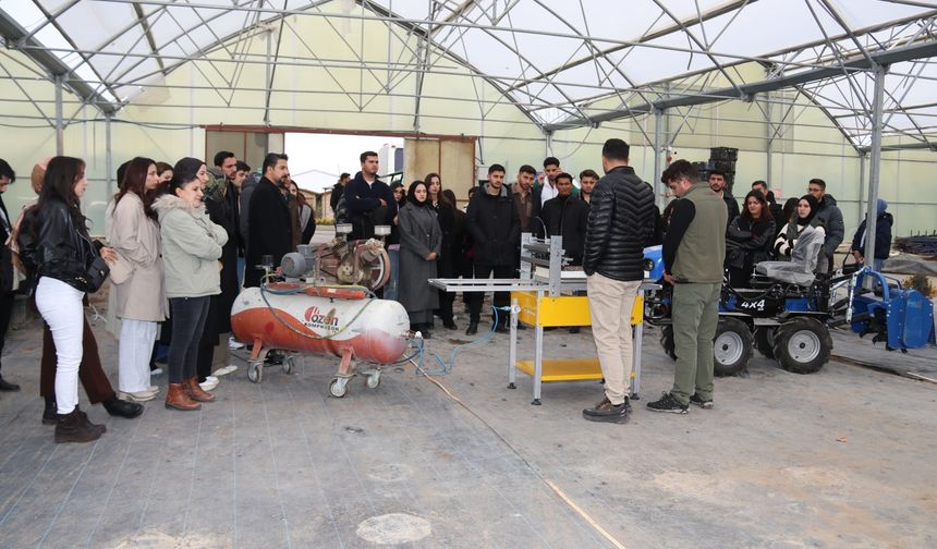 Van YYÜ öğrencileri, Edremit Belediyesi serasını ziyaret etti