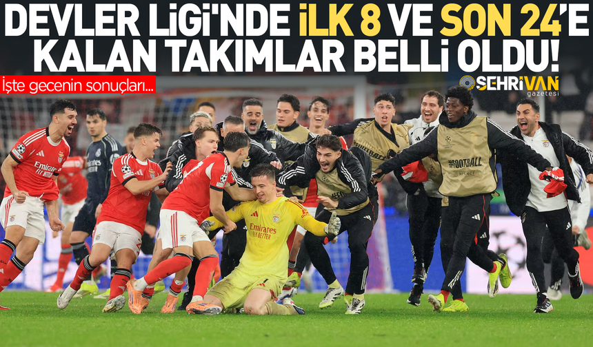 Şampiyonlar Ligi'nde ilk 8 ve son 24’e kalan takımlar belli oldu! İşte gecenin sonuçları