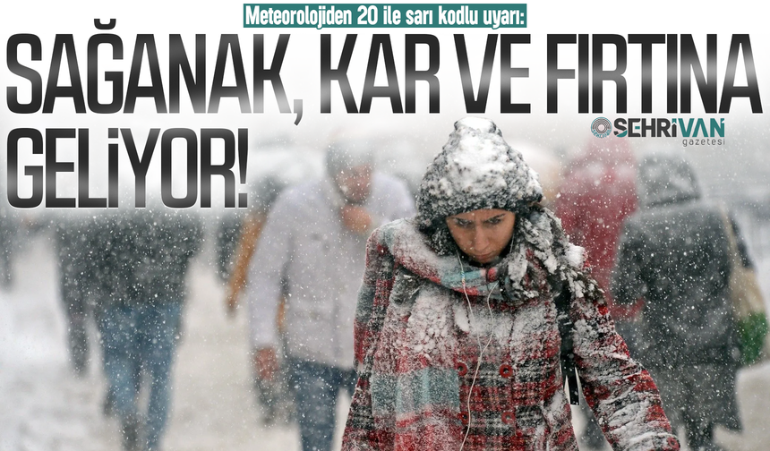 Kara kış geri geliyor: 20 ile sarı kodlu kar, sağanak ve fırtına uyarısı!