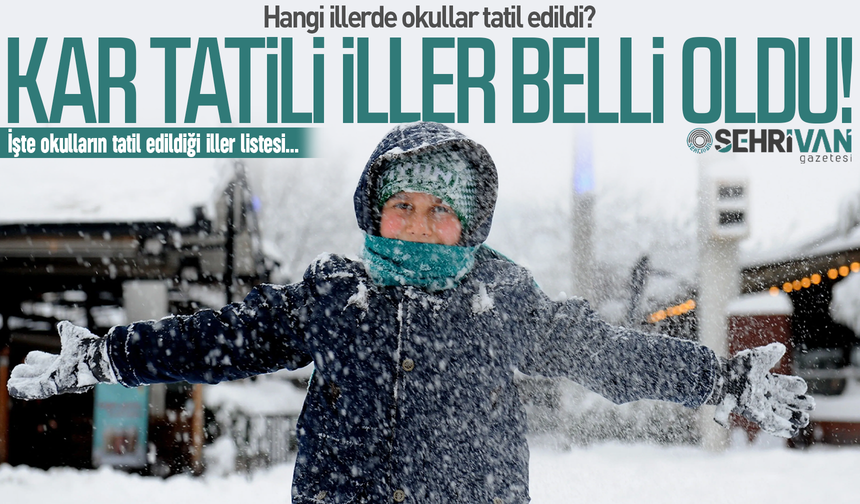 Yarın okullar tatil mi? 12 Ocak Pazartesi kar tatili olan iller belli oldu!