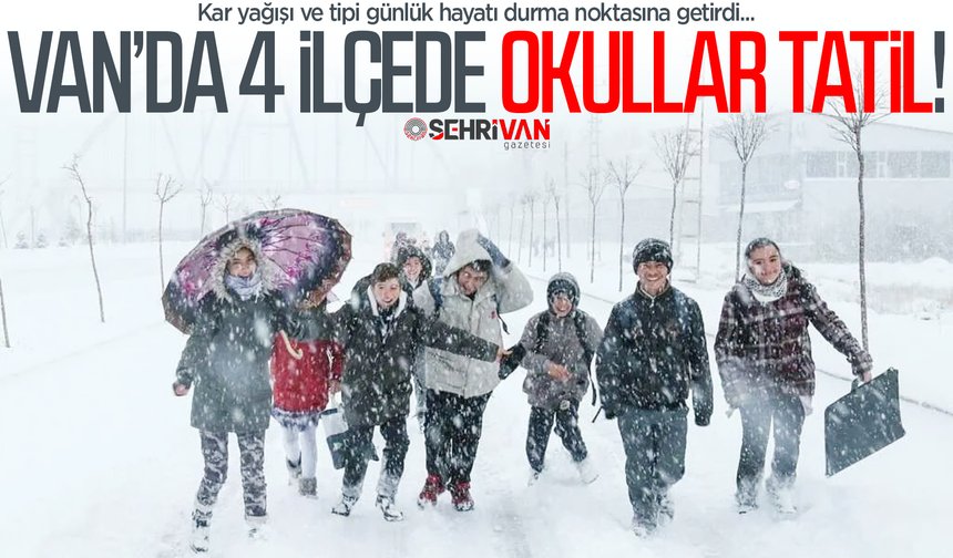 Van'da 4 ilçede okullar tatil edildi! İşte 10 Şubat kar tatili olan ilçeler