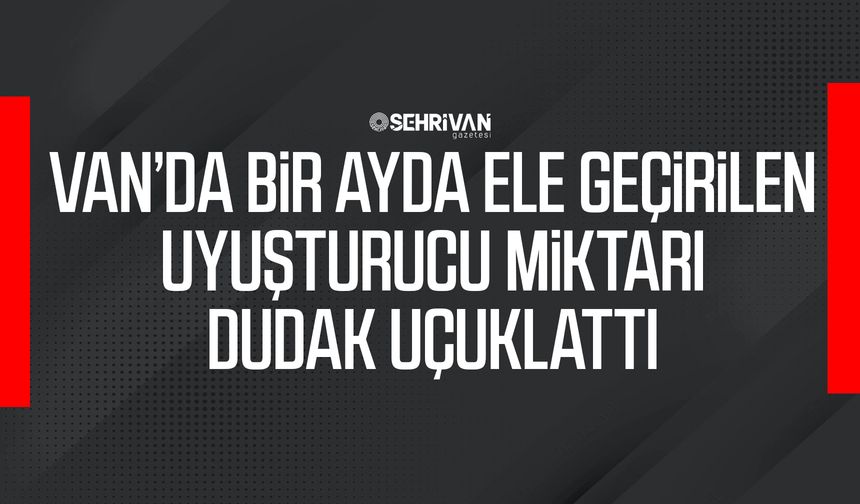 Van’da bir ayda ele geçirilen yasaklı madde miktarı şaşırttı