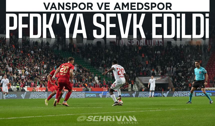 Vanspor ve Amedspor PFDK'ya sevk edildi