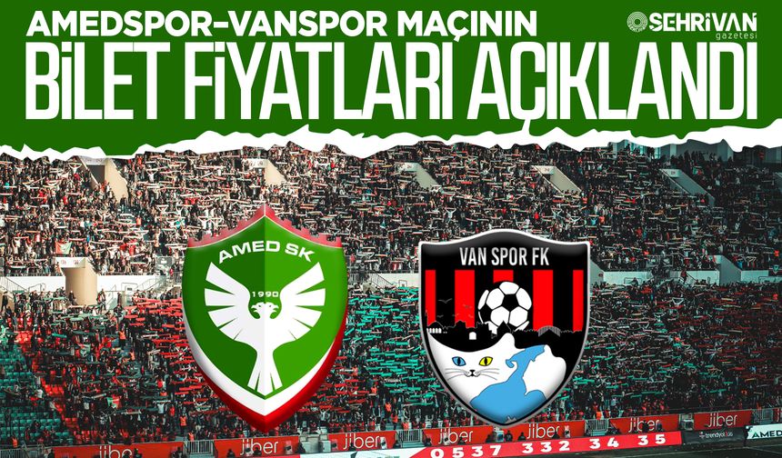 Amedspor–Vanspor maçının bilet fiyatları açıklandı