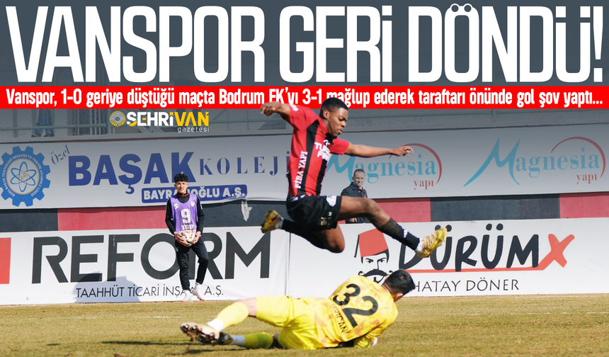 Vanspor, Jefferson ile geri döndü: Vanspor geriye düştüğü maçta taraftarı önünde şov yaptı!