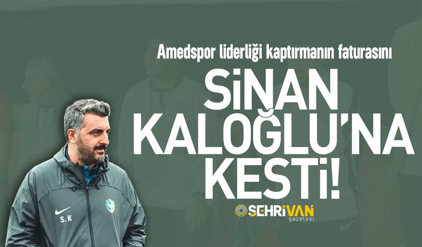 Amedspor liderliği kaptırdı, fatura o isme kesildi! O isimle yollar ayrıldı...