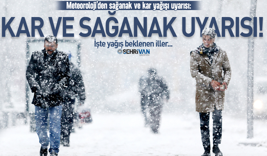 Meteoroloji 9 ili sarı kodla uyardı: Kar ve sağanak bekleniyor!