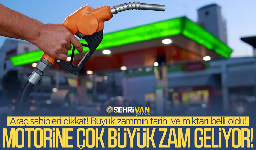 Motorine çok büyük zam geliyor: Zam tarihi ve miktarı açıklandı!