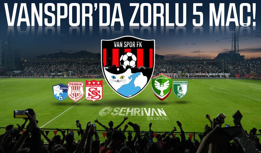 Zorlu fikstür: Vanspor 5 dev maça çıkacak!
