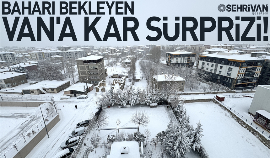 Baharı bekleyen Van'a kar sürprizi!