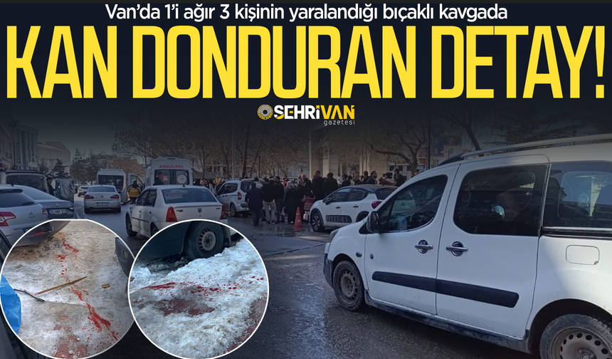 Van’da 3 kişinin yaralandığı bıçaklı kavgada kan donduran detay!