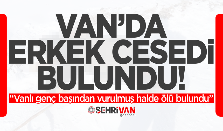 Vanlı genç başından vurulmuş halde ölü bulundu!