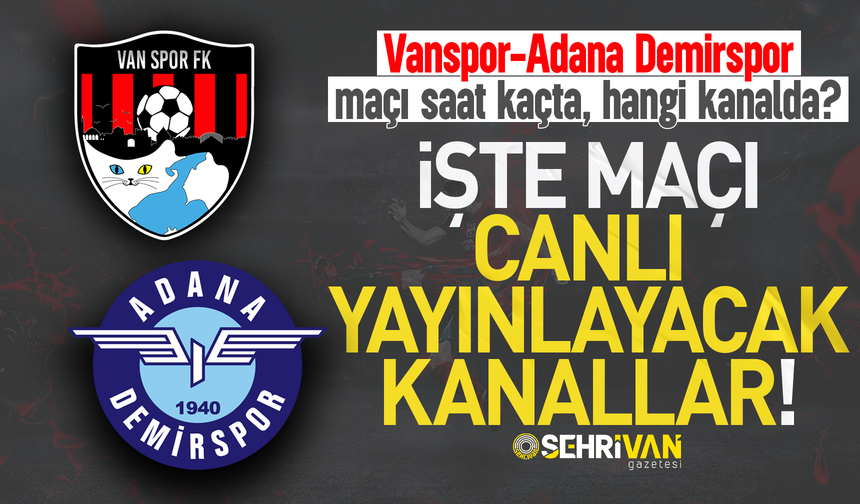 Vanspor-Adana Demirspor maçı hangi kanalda?