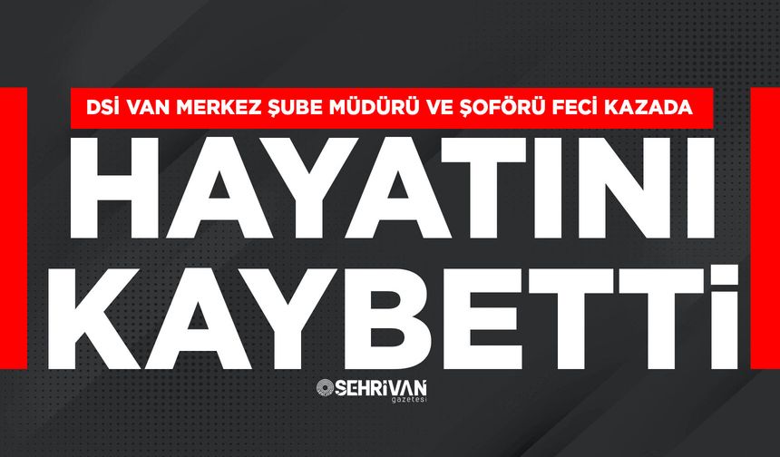DSİ Van Merkez Şube Müdürü ve şoförü feci kazada hayatını kaybetti